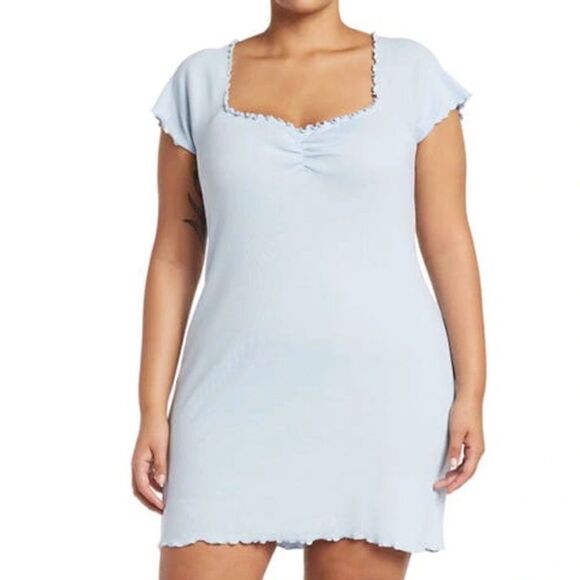 NEW Abound Lettuce edge Mini dress Women XL - Picture 1 of 11